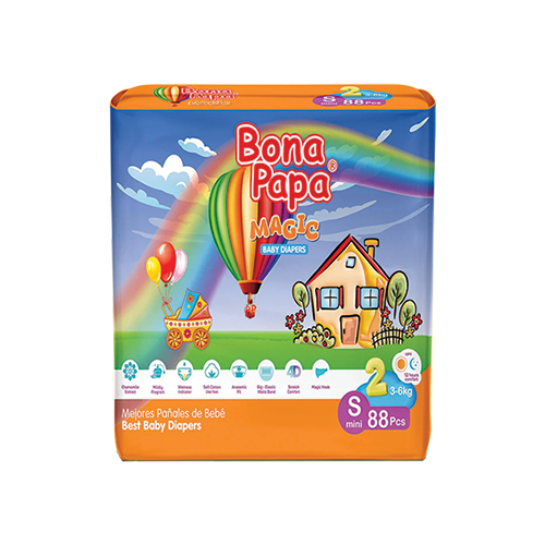 Bona-Papa-Magic-Mini-Baby-Diapers-No.2-1.png Bona Papa Magic Mini Baby Diapers No.2 (88 Pcs) - Image 1