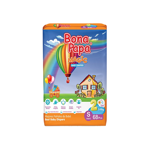 Bona-Papa-Magic-Mini-Baby-Diapers-No.2.png Bona Papa Magic Mini Baby Diapers (No.2) (68 Pcs) - Image 1