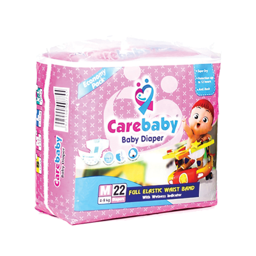 CAREBABY-DIAPER-MEDIUM-4-9KG-22PCS-SUPER-ECONOMY-PACK.png Carebaby Diaper Medium 4-9kg 22pcs Super Economy Pack - Image 1