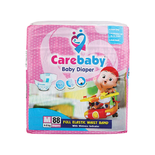 CAREBABY-DIAPER-MEDIUM-4-9KG-88PCS-MEGA-PACK.png Carebaby Diaper Medium 4-9kg 88Pcs Mega Pack - Image 1