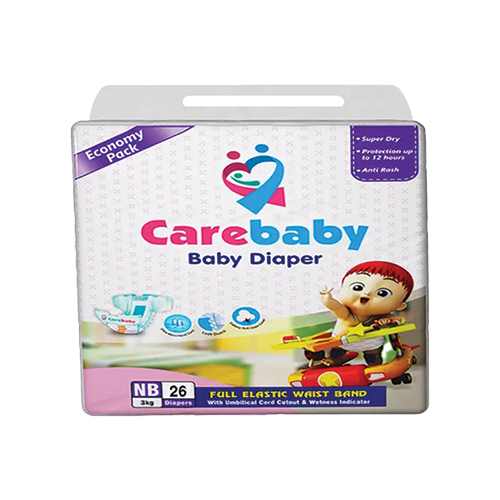 CAREBABY-DIAPER-NEWBORN-3KG-26PCS-SUPER-ECONOMY-PACK.png Carebaby Diaper Newborn 3kg 26Pcs Super Economy Pack - Image 1