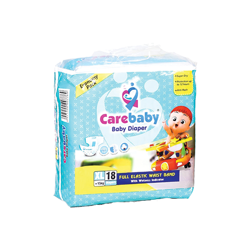 CAREBABY-DIAPER-X-LARGE-15KG-18PCS-SUPER-ECONOMY-PACK.png Carebaby Diaper X-Large 15+kg 18pcs Super Economy Pack - Image 1