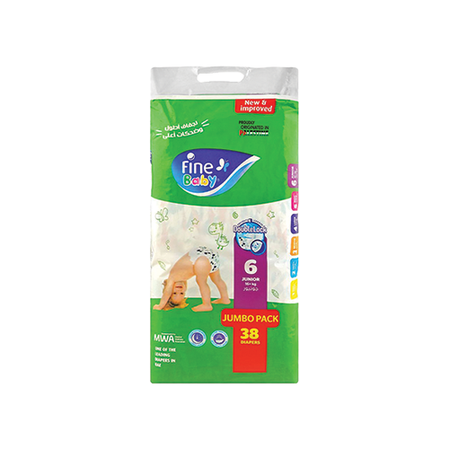 Fine-Baby-Diapers-Jumbo-Junior-No-6.png Fine Baby Diapers Jumbo Junior No-6 - Image 1