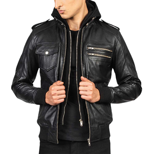 Leather-Bomber-Jacket-with-Hood-Thumbnail.png Leather Bomber Jacket with Hood - Image 1
