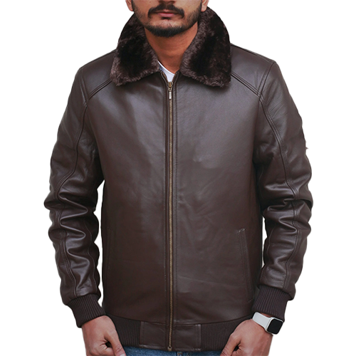 Leather-Jacket-with-Fur-Collar-Thumbnail.png Leather Jacket with Fur Collar - Image 1
