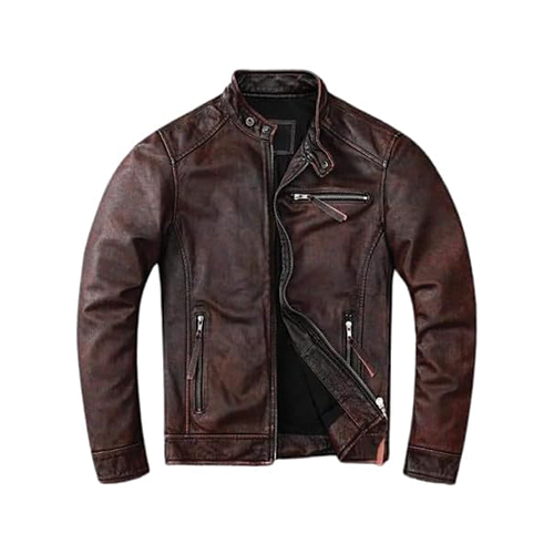 Men-Brown-Distressed-Leather-Biker-Jacket-Thumbnail.png Men's Brown Distressed Leather Biker Jacket - Image 1