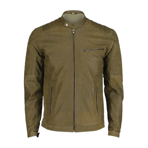 Men-Olive-Green-Leather-Jacket-Thumbnail.png Men's Olive Green Leather Jacket - Image 1
