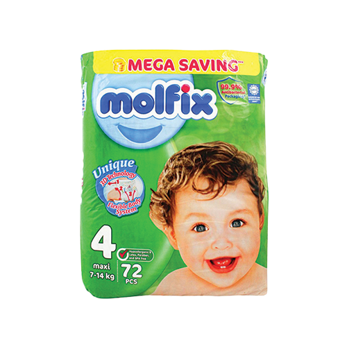 Molfix-Baby-Diapers-Maxi-No-4-Mega-Pack.png Molfix Baby Diapers Maxi No 4 Mega Pack - Image 1