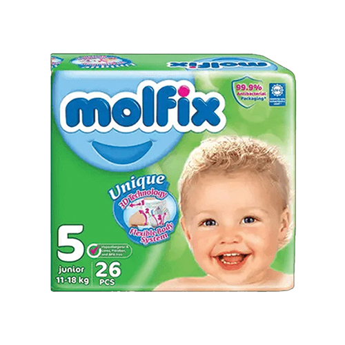 Molfix-Junior-Baby-Diapers-No.5-26-PSC.png Molfix Junior Baby Diapers No.5 (26 Pcs) - Image 1
