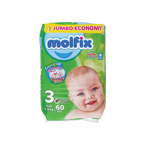 Molfix-Midi-Baby-Diapers-No.3.png Molfix Midi Baby Diapers No.3 - Image 1
