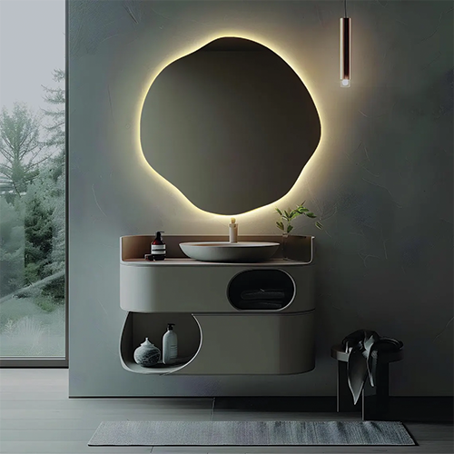 Wavy Circle Mirror (Thumbnail) Wavy Circle Mirror - Image 1