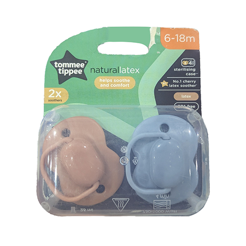 Tommee-Tippee-Baby-Soother-Natural-Latex-No.08223Jc.png Tommee Tippee Baby Soother Natural Latex No.08223Jc - Image 1